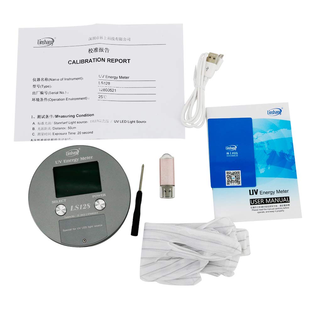 Graigar UV Energy Meter LS128 UV Power Puck Integrator with Power Temperature Curve Energy for 340nm to 420nm UV LED UV Curing