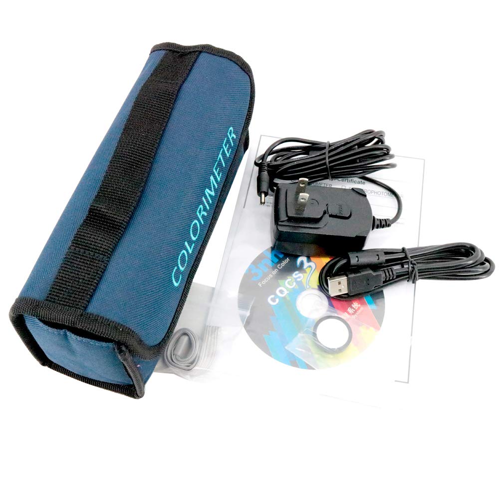 Graigar NR20XE Precise Color Meter Tester Colorimeter Reader 45°/0 °D65 CIELabCh CIELab; CIEXYZ Color Management Software 20mm Large Aperture for Strip Textured Uneven and Wet Sample