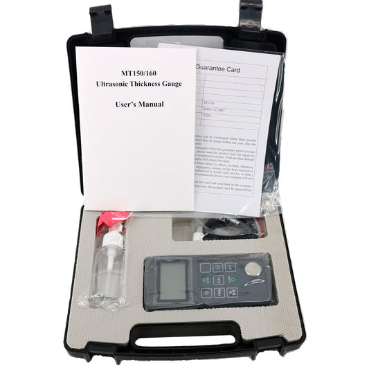 Graigar MT150 Ultrasonic Thickness Meter Gauge Tester Measuring Range 0.75mm-300mm with LCD Backlight Display Resolution 0.1mm