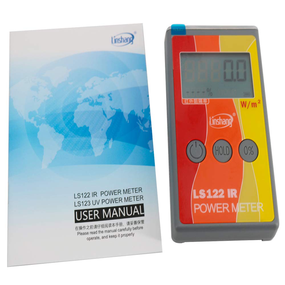 Graigar LS122 Handheld IR Power Meter Test Infrared Intensity Luminance with IR Rejection Heat Insulation Rate from 1000-1700nm