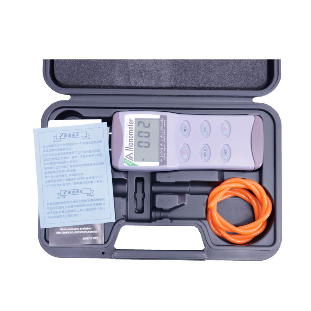 AZ8230 Digital Differential Pressure Meter Portable Manometer Range 0~30psi Air Pressure Gauge