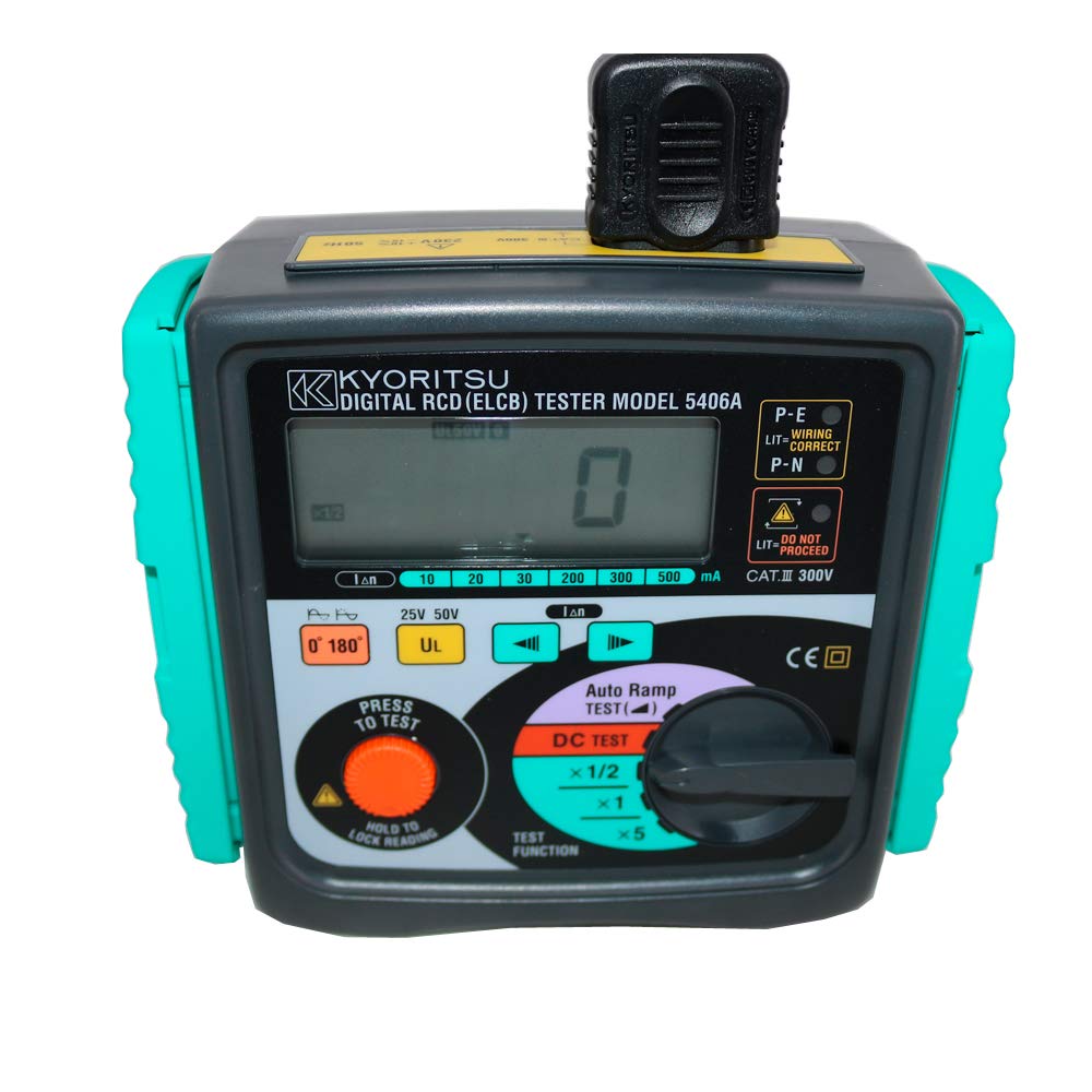 Graigar KYORITSU 5406A Digital RCD (ELCB) Testers High Accuracy with 3 LED for Checking Correct Wiring Status