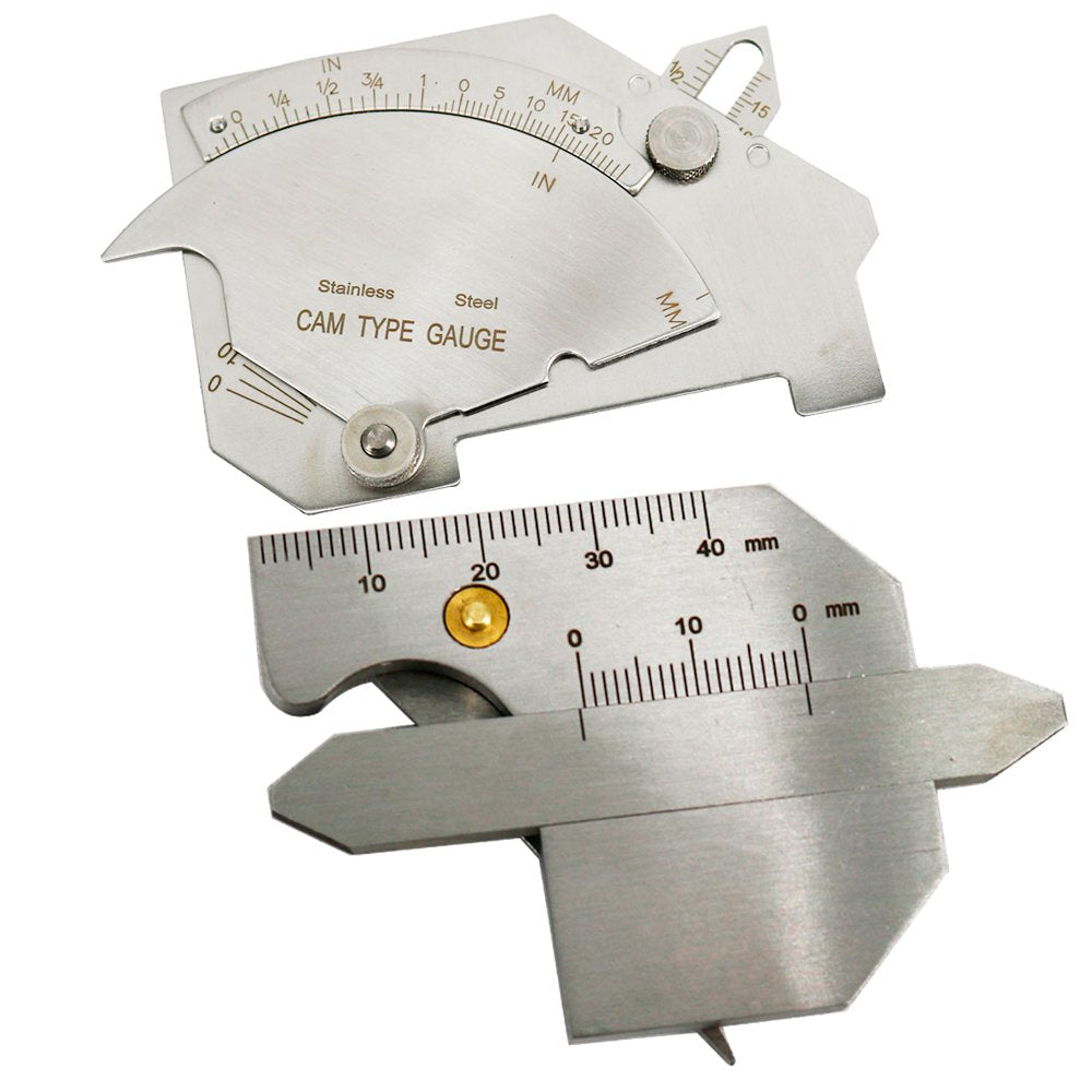 Graigar Stainless Steel Welding Measuring Gauge Tool Kits Combine Suit 16 Pieces Welding Inspection Gauge