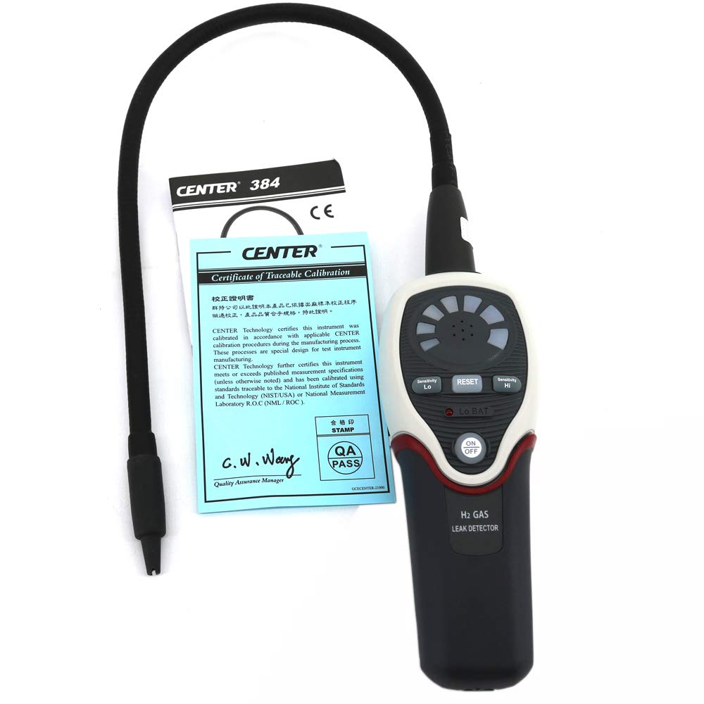 CENTER-384 Portable Track Gas Leak Detector 5% Hydrogen (H2) + 95% Nitrogen (N) Digital Gas Tester Refrigeration Detector
