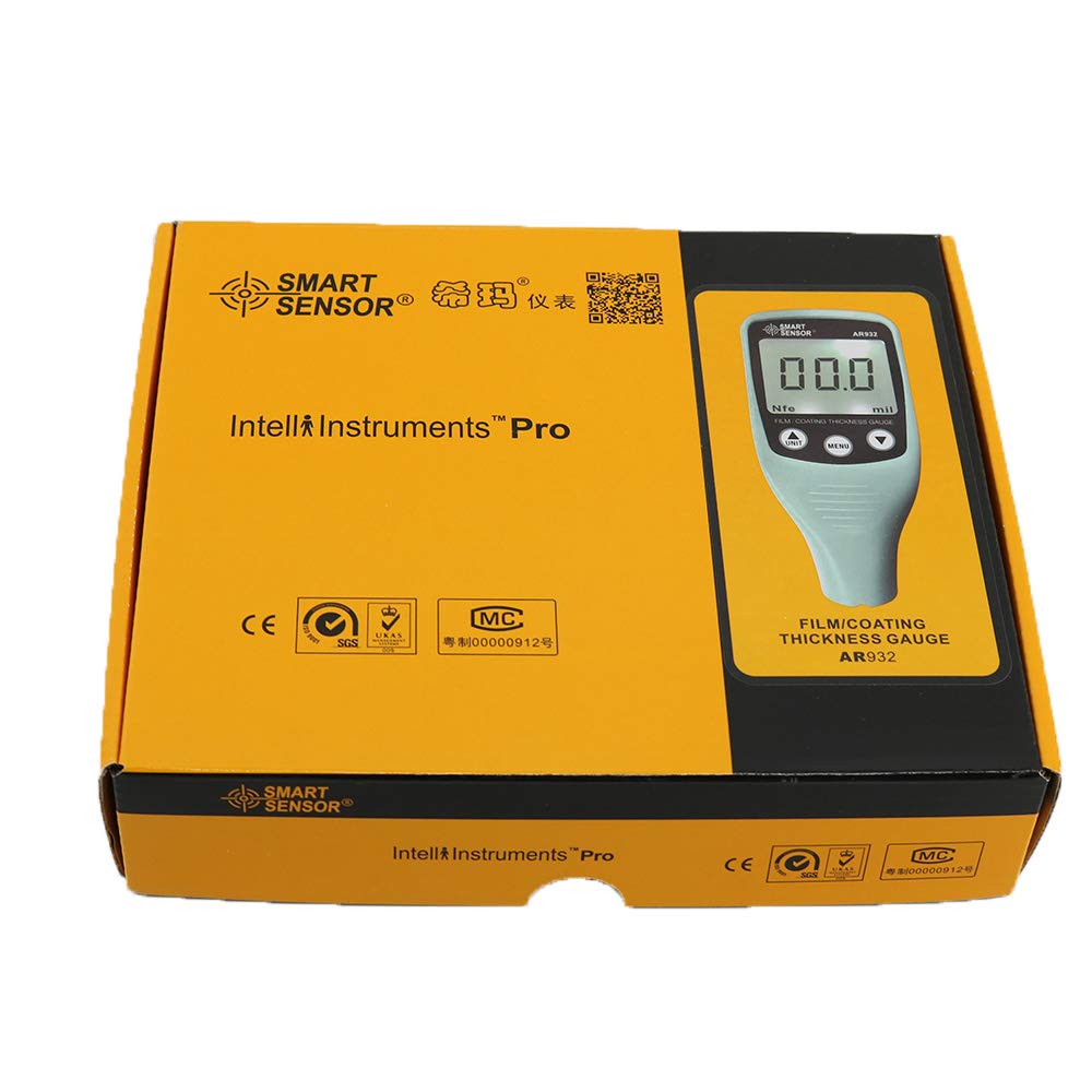 Smart Sensor AR932 Digital Film/Coating Thickness Gauge Measurement Range 0~1500um