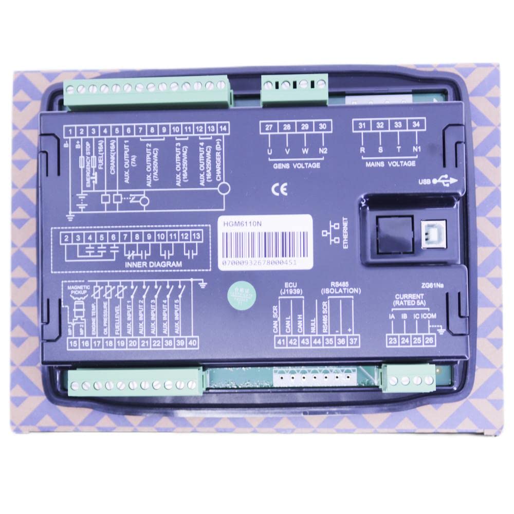 SmartGen HGM6110N Generator Controller Single Unit Automation Remote Signal Start/Stop Automatic Start Module with USB Interface Gernerator Part