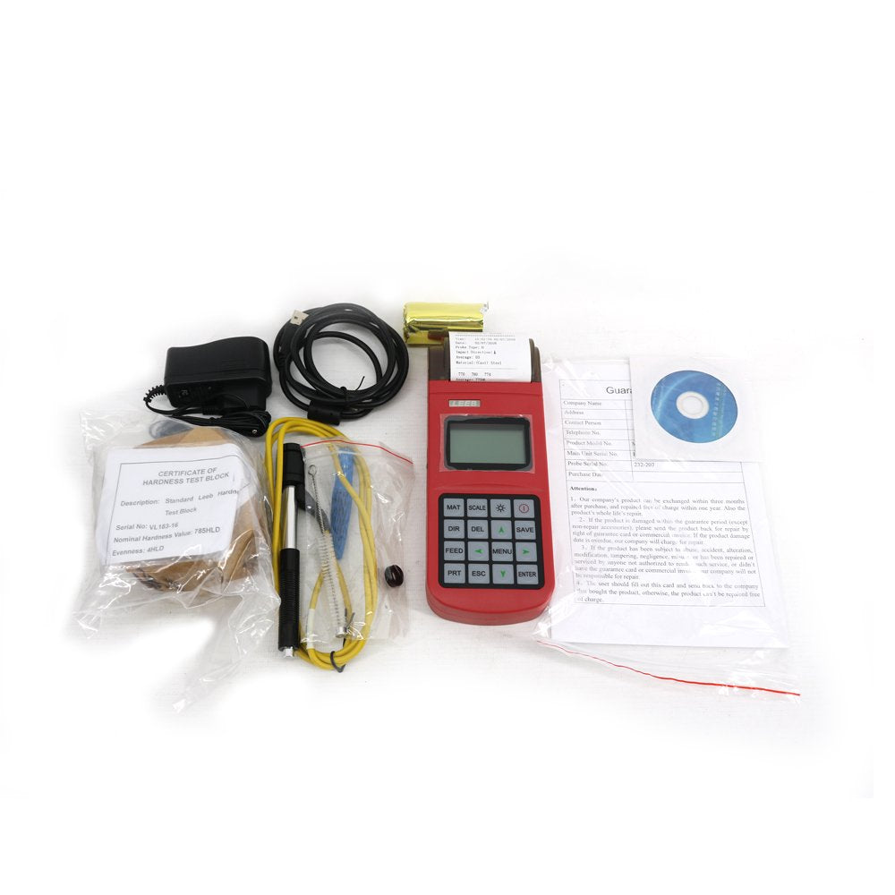 Graigar MH320 Leeb Hardness Tester Meter Gauge with 170 to 960 HLD HL HB HRB HRC HRA HV HS Hardness Scale High Brightness Durometer D type Hardness Block