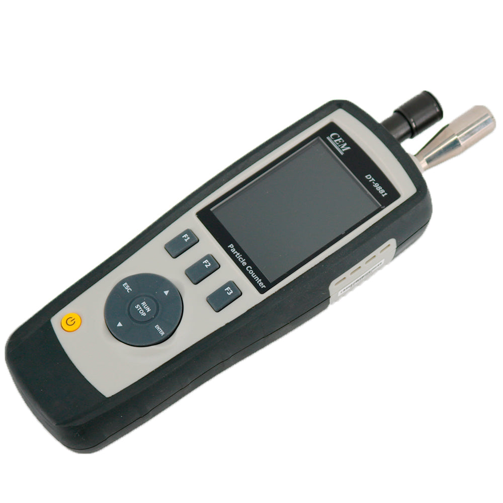 CEM DT-9881 6-Channel Air Particle Counter (0.3 0.5 1.0 2.5 5.0 10um) 2.8 Inch TFT Color LCD Display Photo Camera Gas Analyzers