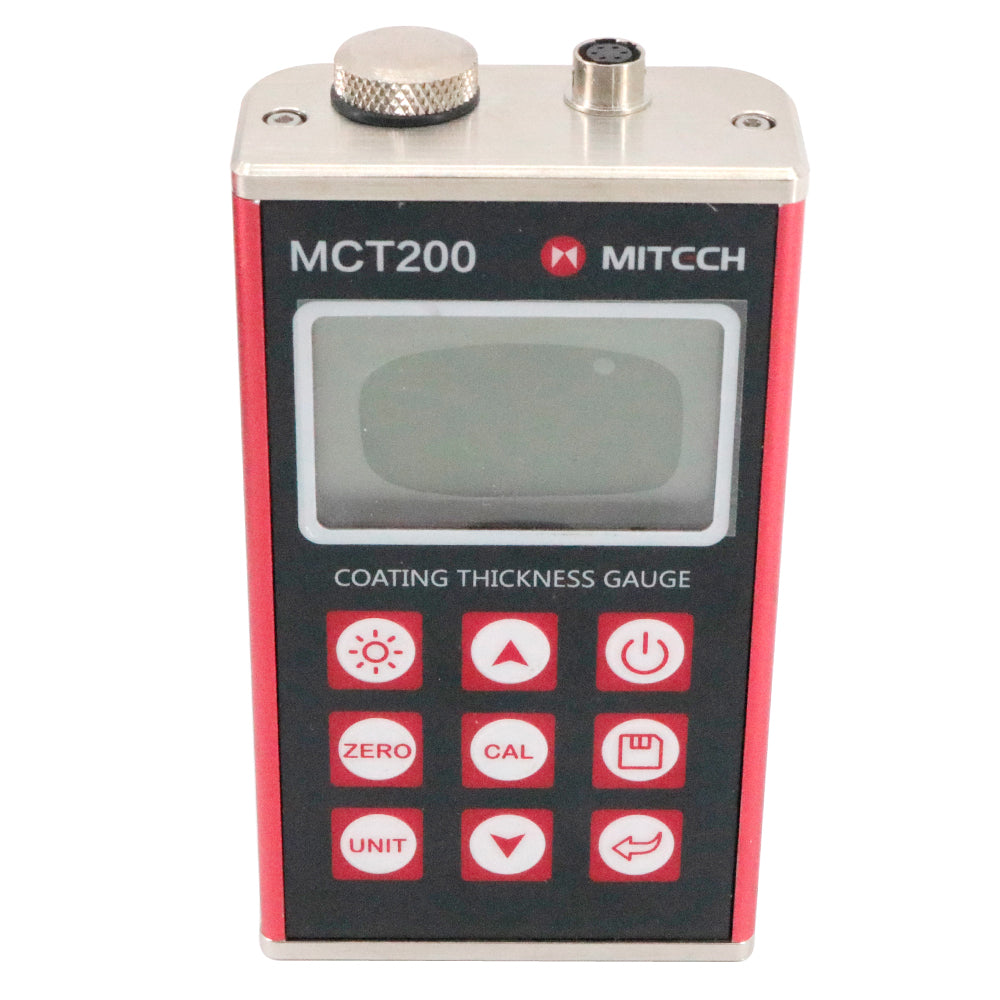 MITECH MCT200 Digital Magnetic Induction & Eddy Current Paint Coating Thickness Gauge (0-1250um) with F1 and N1 Probe