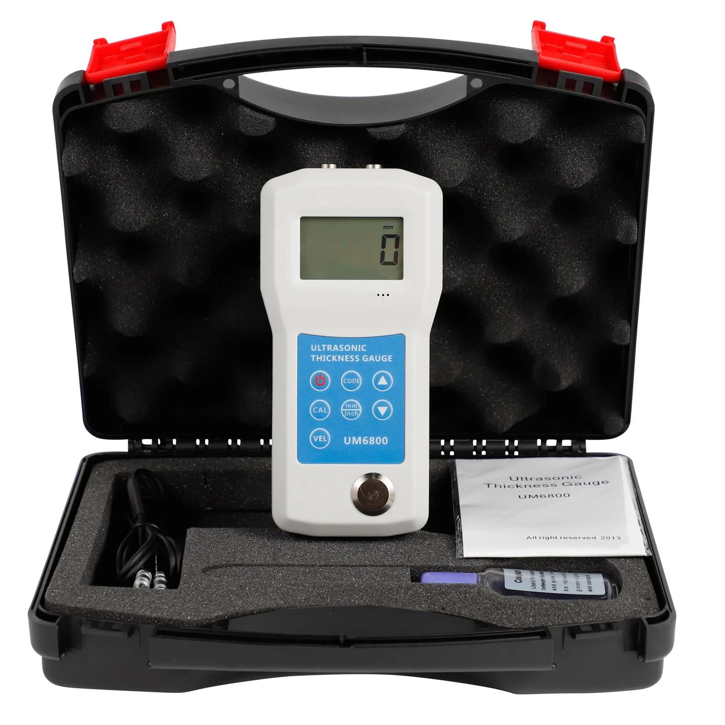 UM6800 Ultrasonic Thickness Gauge 1.0-280mm,0.05-11.0inch (in Steel) Digital Thickness Gauge