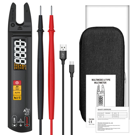 BSIDE-U1 Multi-Mode U-Type Current Multimeter Digital Clamp Meter DC AC 100A Ammeter Electrical Tester Automatic Multimeter