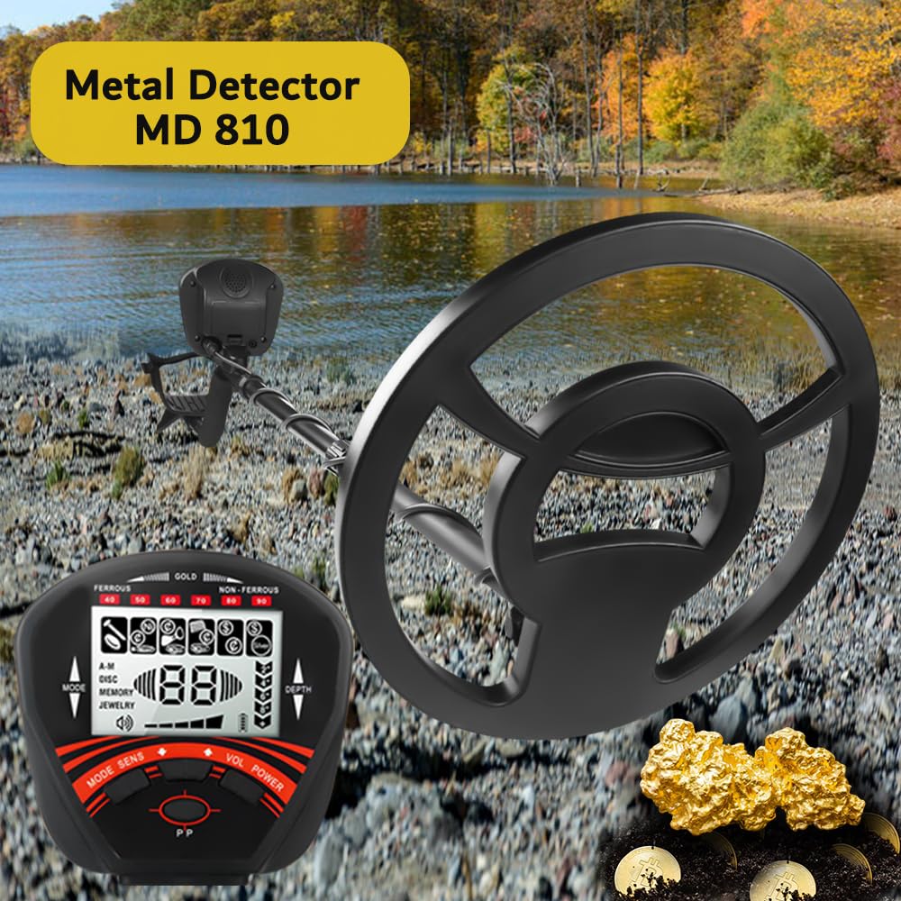 Metal Detector for Adults, Underground Metal Detector TX810 Powerful Gold Detectors Treasure Hunter Seeker Pointer Detector Wide Measuring Range (TX810 Small)