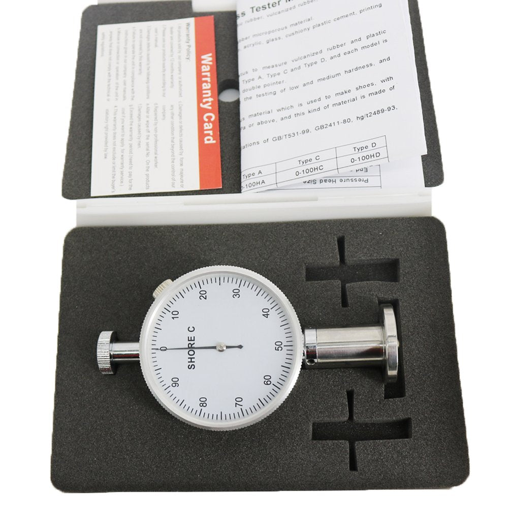 Graigar LX-C Shore Hardness Tester 0~100HC(HW) to Testing of Rubber, Foam, Sponge, Shoe Materials, Porous Materials with Low Hardness