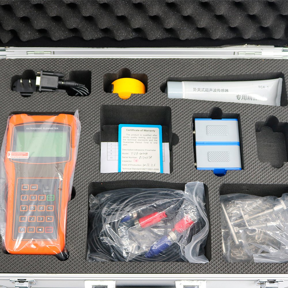 Graigar TUF-2000H+TM-1 Digital Ultrasonic Flowmeter Flow Meter with Standard Transducer TM-1 Measuring Range DN50-700mm 1.97-27.56in
