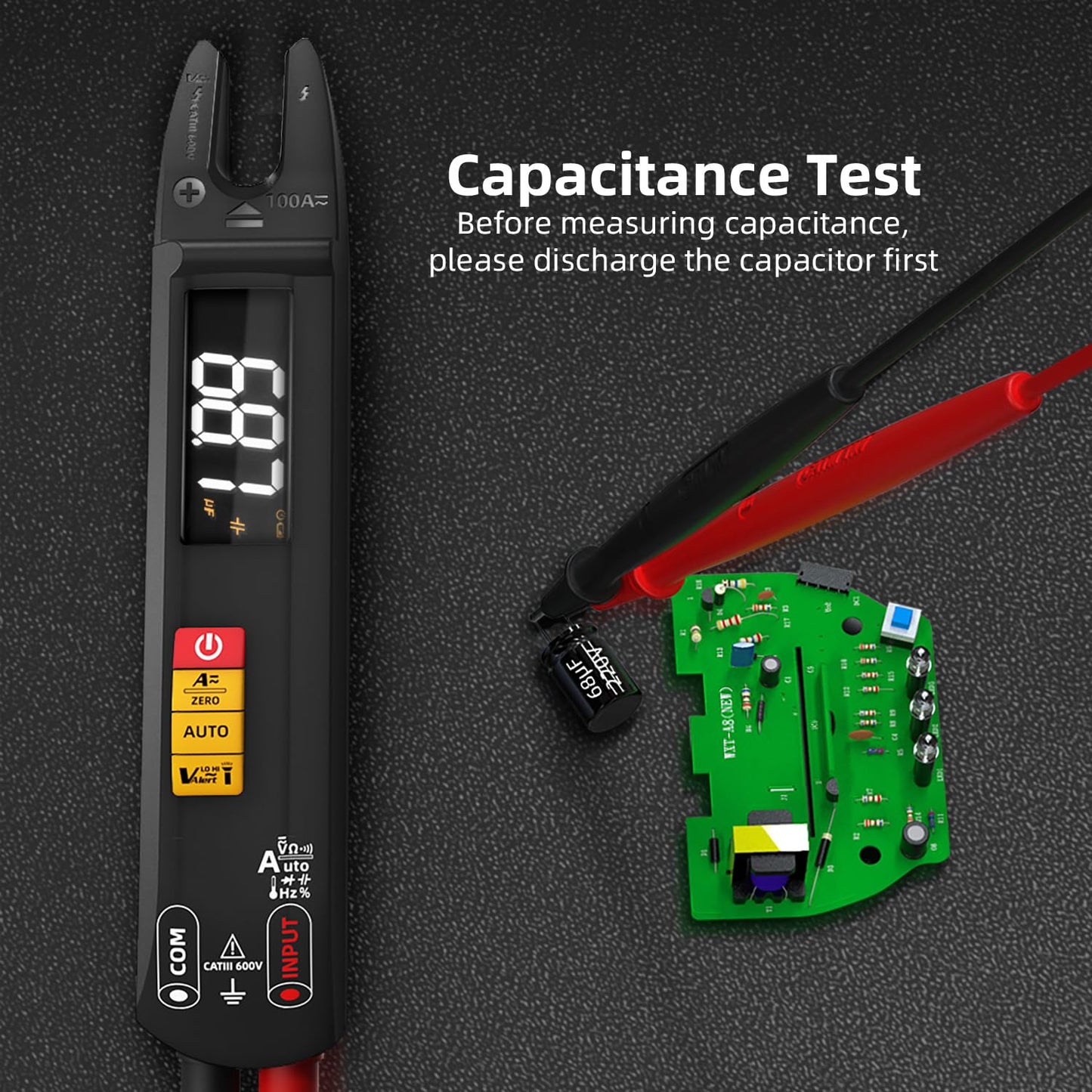 BSIDE-U1 Multi-Mode U-Type Current Multimeter Digital Clamp Meter DC AC 100A Ammeter Electrical Tester Automatic Multimeter