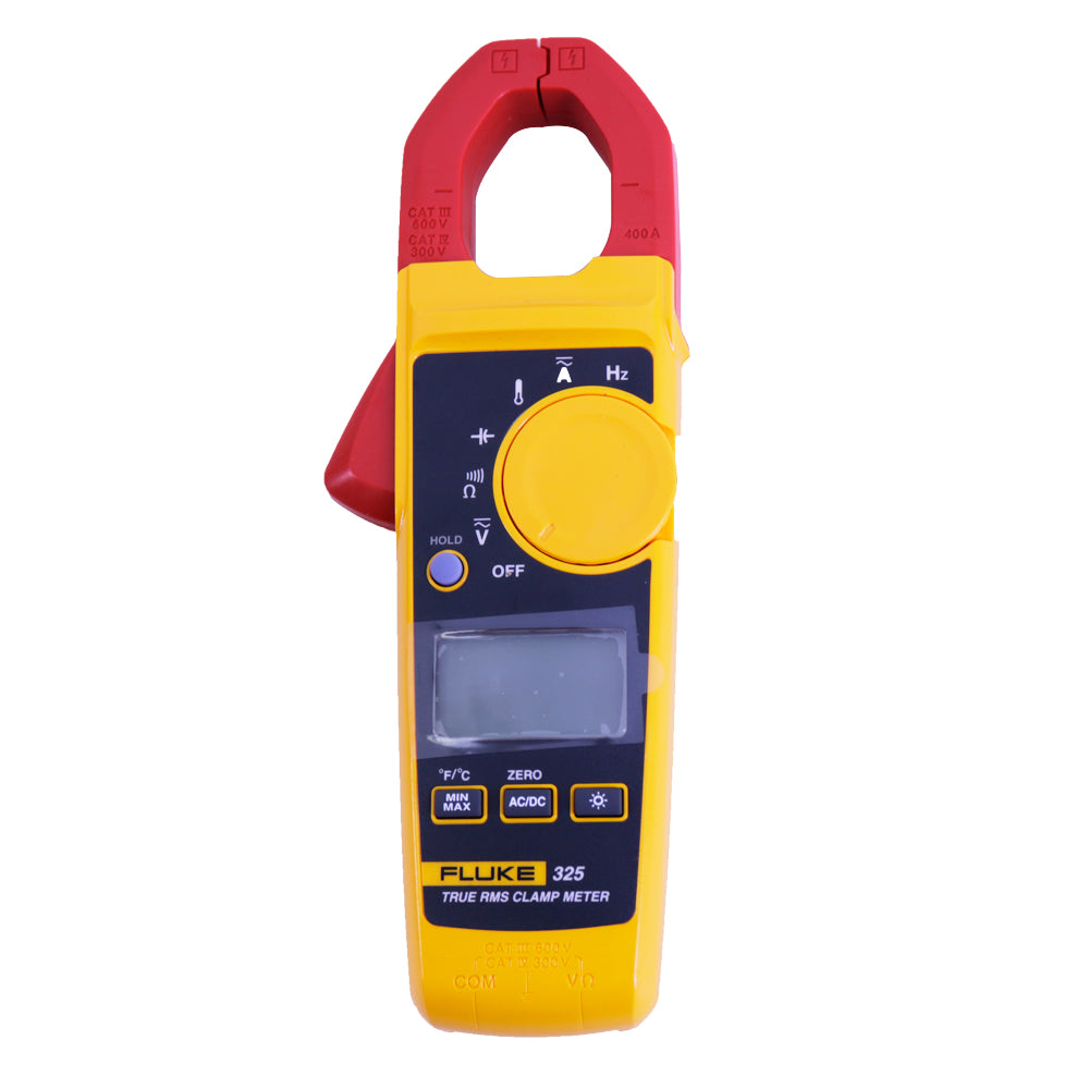 Fluke 325 True RMS Clamp Meter AC/DC Current 400A Voltage 600V Temperature Capacitance Frequency CAT III 600V