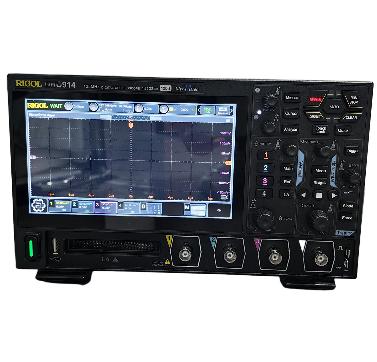 RIGOL DHO914 4-Channel 12Bit 125MHz 1.25GSa/s Digital Oscilloscope 50Mpts