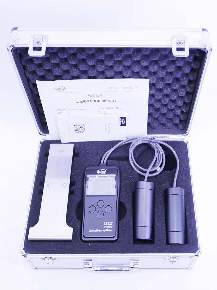 Linshang LS117 光學密度儀測試網點面積鋁X光片，OD可見光穿透率取代X-rite 341C
