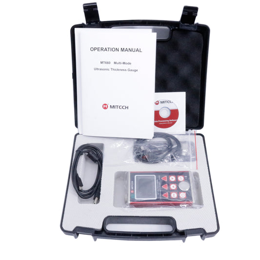 Mitech MT660 Digital Muti-mode Ultrasonic Thickness Gauge Pulse-echo and Echo-echo Thickness Meter