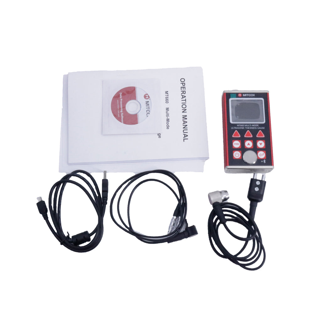 Mitech MT660 Digital Muti-mode Ultrasonic Thickness Gauge Pulse-echo and Echo-echo Thickness Meter